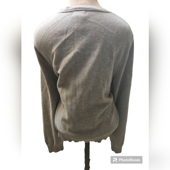 Izod gray Argyle pattern button down cardigan - Picture 3 of 5